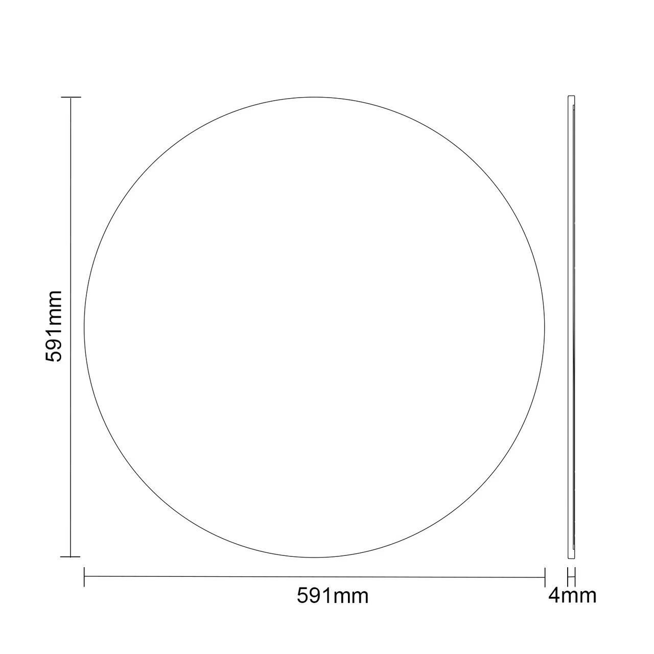 Colore Polished Chrome 591mm Round Mirror 6 Colore Polished Chrome 591mm Round Mirror - Image 4
