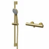 Colore Round Brushed Brass Thermostatic Bar Valve Mixer Shower With Round Slide Rail Kit -Wholesaledomestic Shop colore round brushed brass thermostatic bar valve mixer shower with round slide rail kit right 62384.1678443254
