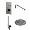 Colore Round Gunmetal Grey Concealed Push Button Twin Thermostatic Shower Valve Including 300mm Fixed Shower Head With Wall Arm And Shower Outlet Holder With Kit - 2 Outlet 2 Colore Round Gunmetal Grey Concealed Push Button Twin Thermostatic Shower Valve Including 300mm Fixed Shower Head With Wall Arm And Shower Outlet Holder With Kit - 2 Outlet -Wholesaledomestic Shop colore round gunmetal grey concealed push button twin thermostatic shower valve including 300mm fixed shower head with wall arm and shower outlet holder with kit right 87496.1672833237