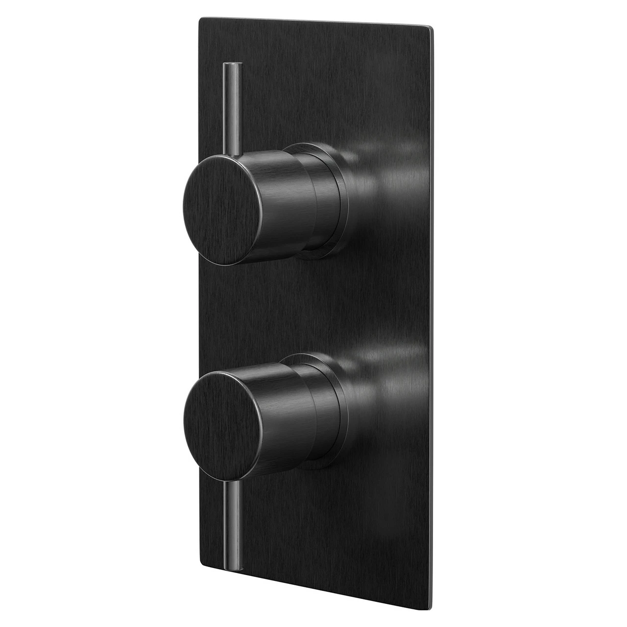 Colore Round Gunmetal Grey Concealed Twin Thermostatic Shower Valve - 1 Outlet 3 Colore Round Gunmetal Grey Concealed Twin Thermostatic Shower Valve - 1 Outlet
