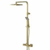 Colore Square Brushed Brass Thermostatic Rigid Riser And Handset Shower System 1 Colore Square Brushed Brass Thermostatic Rigid Riser And Handset Shower System -Wholesaledomestic Shop colore square brushed brass thermostatic rigid riser and handset shower system right 71183.1676458063