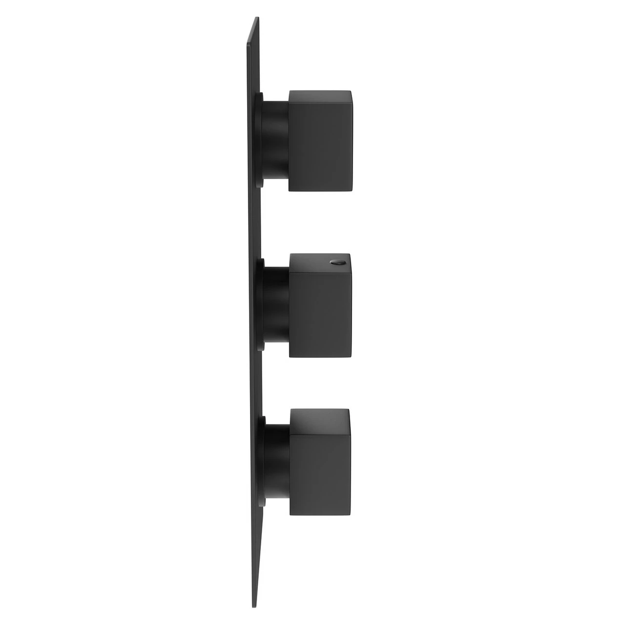Colore Square Matt Black Concealed Square Triple Thermostatic Shower Valve - 2 Outlet 6 Colore Square Matt Black Concealed Square Triple Thermostatic Shower Valve - 2 Outlet - Image 4