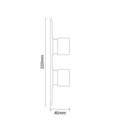 Colore Square Matt Black Concealed Square Twin Thermostatic Shower Valve - 1 Outlet 13 Colore Square Matt Black Concealed Square Twin Thermostatic Shower Valve - 1 Outlet -Wholesaledomestic Shop colore square matt black concealed square twin thermostatic shower valve line side 03043.1652444560