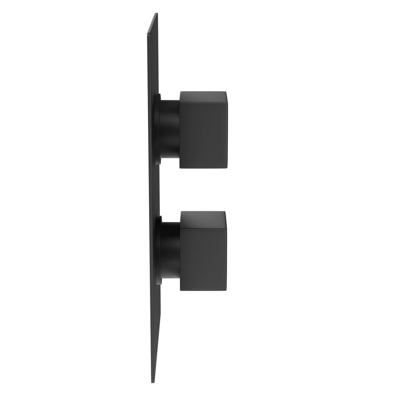 Colore Square Matt Black Concealed Square Twin Thermostatic Shower Valve - 1 Outlet 6 Colore Square Matt Black Concealed Square Twin Thermostatic Shower Valve - 1 Outlet - Image 4