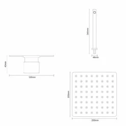 Colore Square Matt Black Concealed Twin Thermostatic Shower Valve With Square Fixed Head And Wall Arm - 1 Outlet 12 Colore Square Matt Black Concealed Twin Thermostatic Shower Valve With Square Fixed Head And Wall Arm - 1 Outlet -Wholesaledomestic Shop colore square matt black concealed twin thermostatic shower valve with square fixed head and wall arm line top 67398.1652445207
