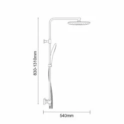 Colore Square Matt Black Thermostatic Rigid Riser And Handset Shower System 13 Colore Square Matt Black Thermostatic Rigid Riser And Handset Shower System -Wholesaledomestic Shop colore square matt black thermostatic rigid riser and handset shower system line side 91914.1652444564