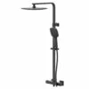 Colore Square Matt Black Thermostatic Rigid Riser And Handset Shower System -Wholesaledomestic Shop colore square matt black thermostatic rigid riser and handset shower system right 84140.1652444564