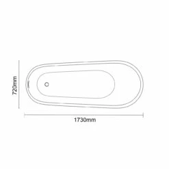 Windsor. Como 1720mm X 720mm Deluxe Single Ended Freestanding Slipper Bath 13 Windsor. Como 1720mm X 720mm Deluxe Single Ended Freestanding Slipper Bath -Wholesaledomestic Shop como 1720mm x 720mm deluxe single ended freestanding slipper bath line top 20141.1652444024