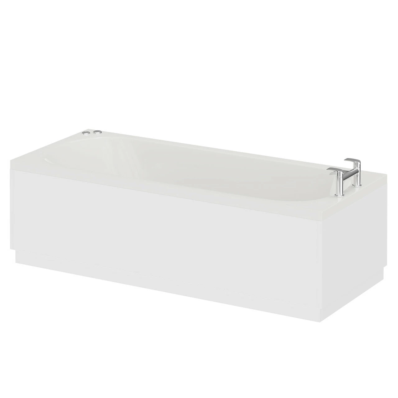 Compact 1500mm X 700mm 6 Jet Chrome V-Tec Single Ended Whirlpool Bath 4 Compact 1500mm X 700mm 6 Jet Chrome V-Tec Single Ended Whirlpool Bath - Image 2