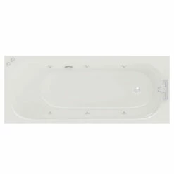 Compact 1600mm X 700mm 6 Jet Chrome V-Tec Single Ended Whirlpool Bath