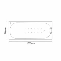 Compact 1700mm X 700mm 12 Jet Easifit Single Ended Spa Bath -Wholesaledomestic Shop compact 1700mm x 700mm 12 jet easifit single ended spa bath line 99852.1691438806