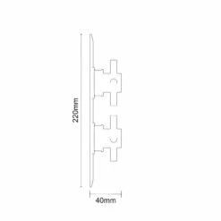 Cross Polished Chrome Concealed Twin Thermostatic Shower Valve - 1 Outlet 13 Cross Polished Chrome Concealed Twin Thermostatic Shower Valve - 1 Outlet -Wholesaledomestic Shop cross polished chrome concealed twin thermostatic shower valve line side 80128.1652443985