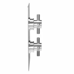 Cross Polished Chrome Concealed Twin Thermostatic Shower Valve - 1 Outlet 11 Cross Polished Chrome Concealed Twin Thermostatic Shower Valve - 1 Outlet -Wholesaledomestic Shop cross polished chrome concealed twin thermostatic shower valve side 90405.1652443985