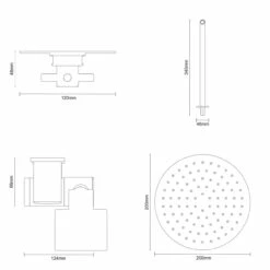 Cross Polished Chrome Triple Thermostatic Valve Mixer Shower With Round Fixed Head And Thames Shower Slide Rail Kit - 2 Outlet 12 Cross Polished Chrome Triple Thermostatic Valve Mixer Shower With Round Fixed Head And Thames Shower Slide Rail Kit - 2 Outlet -Wholesaledomestic Shop cross polished chrome triple thermostatic valve mixer shower with round fixed head and thames shower slide rail kit line top 51413.1652445378