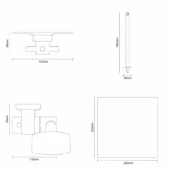 Cross Polished Chrome Triple Thermostatic Valve Mixer Shower With Square Fixed Head And Tyne Shower Slide Rail Kit - 2 Outlet 12 Cross Polished Chrome Triple Thermostatic Valve Mixer Shower With Square Fixed Head And Tyne Shower Slide Rail Kit - 2 Outlet -Wholesaledomestic Shop cross polished chrome triple thermostatic valve mixer shower with square fixed head and tyne shower slide rail kit line top 64786.1652445375