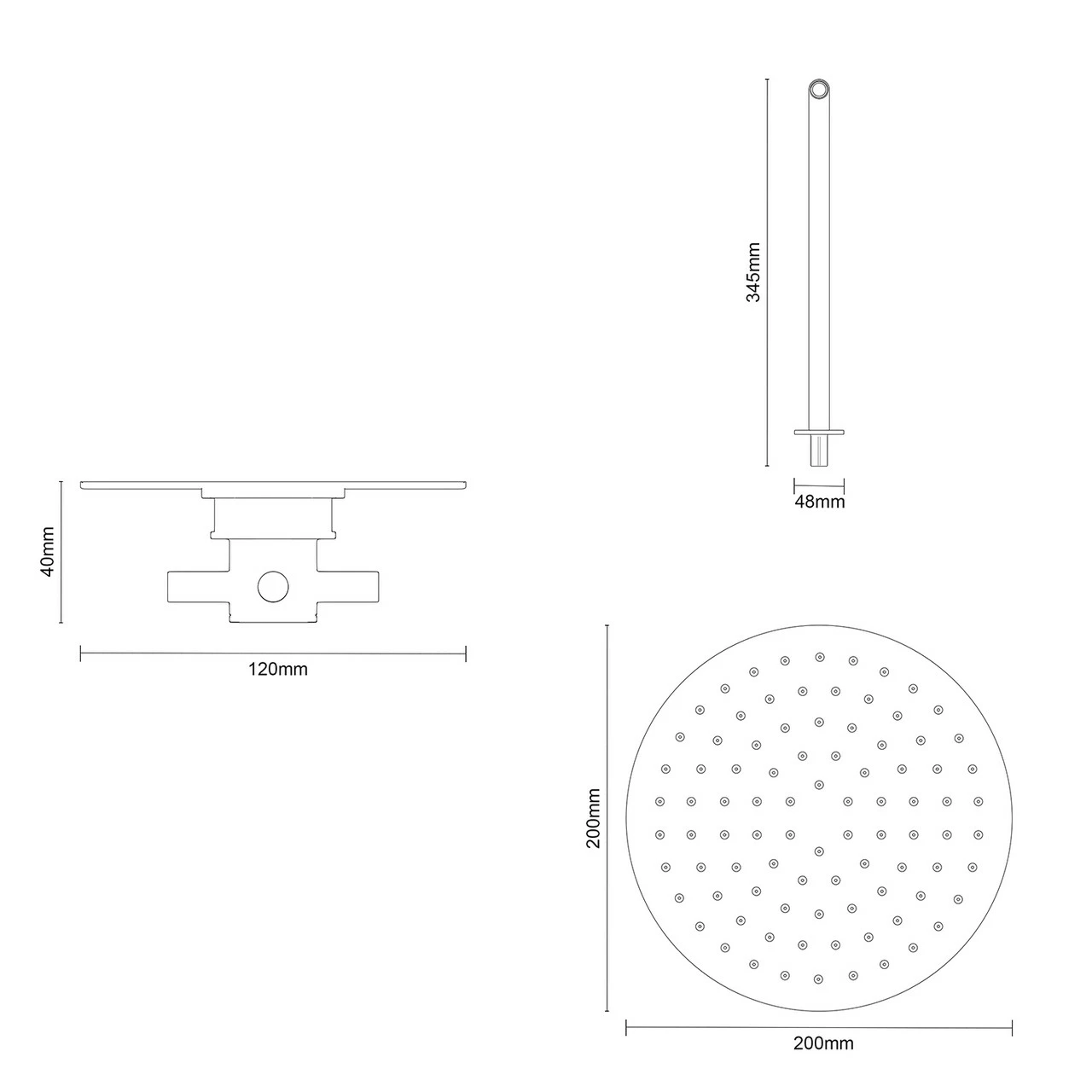 Windsor. Cross Polished Chrome Twin Thermostatic Valve Mixer Shower With Round Shower Head And Wall Arm - 1 Outlet 7 Windsor. Cross Polished Chrome Twin Thermostatic Valve Mixer Shower With Round Shower Head And Wall Arm - 1 Outlet - Image 5