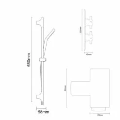 Cross Polished Chrome Twin Thermostatic Valve Mixer Shower With Severn Slide Rail Kit And Square Shower Elbow - 1 Outlet 13 Cross Polished Chrome Twin Thermostatic Valve Mixer Shower With Severn Slide Rail Kit And Square Shower Elbow - 1 Outlet -Wholesaledomestic Shop cross polished chrome twin thermostatic valve mixer shower with severn slide rail kit and square shower elbow line side 41177.1652445399
