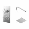 Cross Polished Chrome Twin Thermostatic Valve Mixer Shower With Square Shower Head And Wall Arm - 1 Outlet 1 Cross Polished Chrome Twin Thermostatic Valve Mixer Shower With Square Shower Head And Wall Arm - 1 Outlet -Wholesaledomestic Shop cross polished chrome twin thermostatic valve mixer shower with square shower head and wall arm right 45977.1652445398