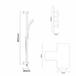 Cross Polished Chrome Twin Thermostatic Valve Mixer Shower With Thames Slide Rail Kit And Square Shower Elbow - 1 Outlet 13 Cross Polished Chrome Twin Thermostatic Valve Mixer Shower With Thames Slide Rail Kit And Square Shower Elbow - 1 Outlet -Wholesaledomestic Shop cross polished chrome twin thermostatic valve mixer shower with thames slide rail kit and square shower elbow line side 37037.1652445400