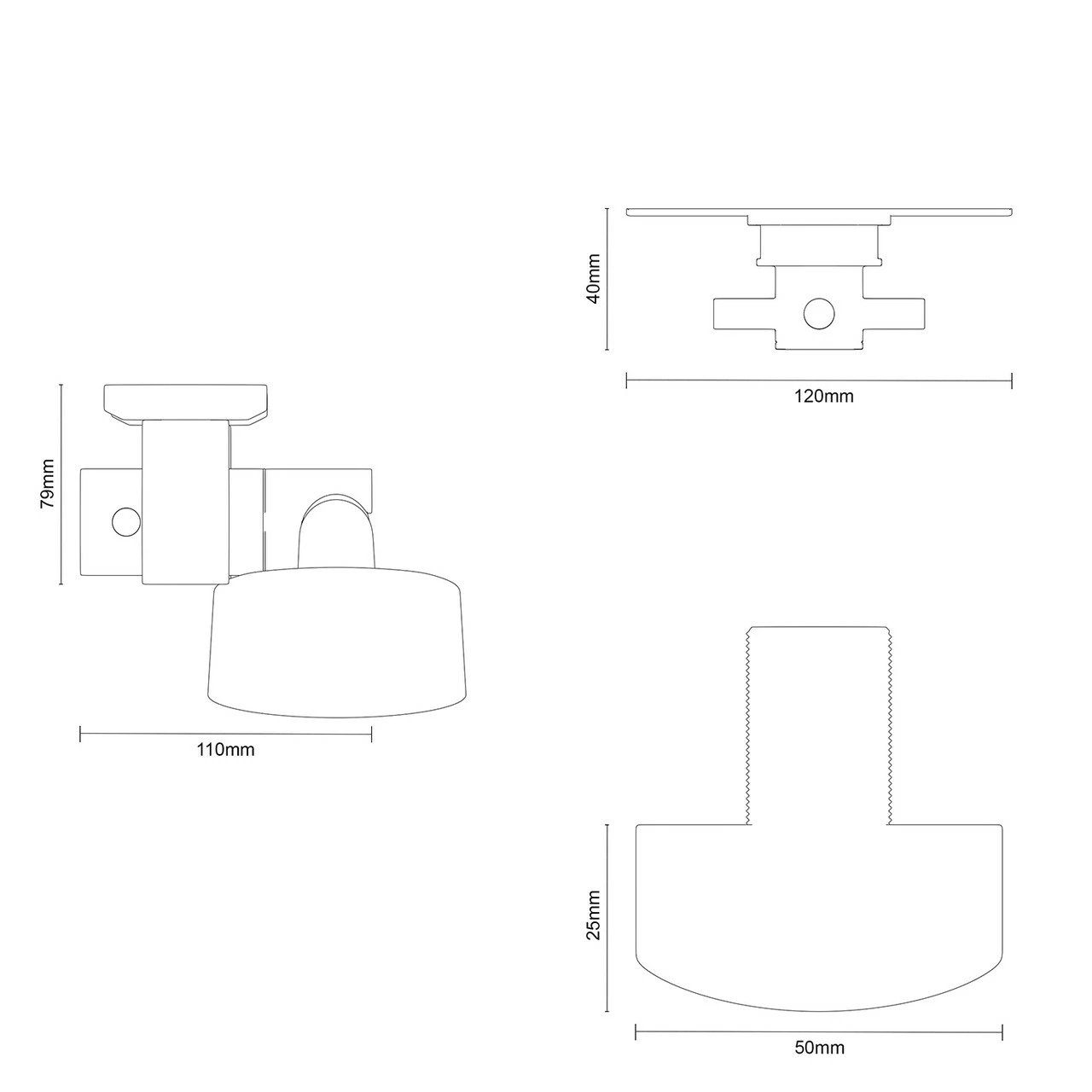 Cross Polished Chrome Twin Thermostatic Valve Mixer Shower With Tyne Slide Rail Kit And Round Shower Elbow - 1 Outlet - Image 5