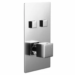 Cubix Polished Chrome Concealed Push Button Twin Shower Valve - 2 Outlet 10 Cubix Polished Chrome Concealed Push Button Twin Shower Valve - 2 Outlet -Wholesaledomestic Shop cubix polished chrome concealed push button twin shower valve left 93284.1652444552