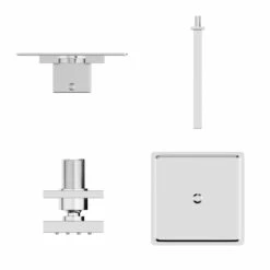 Cubix Polished Chrome Concealed Push Button Twin Thermostatic Shower Valve With Square Fixed Head And Body Jets - 2 Outlet 12 Cubix Polished Chrome Concealed Push Button Twin Thermostatic Shower Valve With Square Fixed Head And Body Jets - 2 Outlet -Wholesaledomestic Shop cubix polished chrome concealed push button twin thermostatic shower valve with square fixed head and body jets top 00668.1672833243