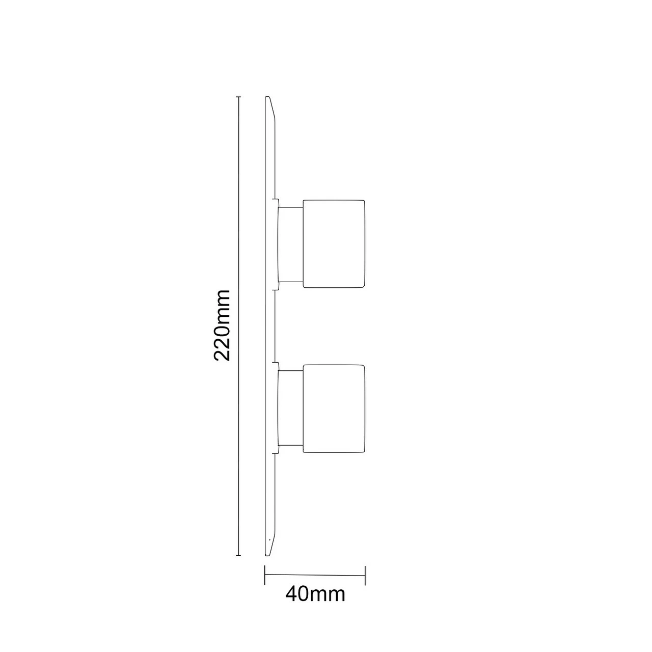 Cubix Polished Chrome Concealed Twin Thermostatic Shower Valve - 1 Outlet - Image 6