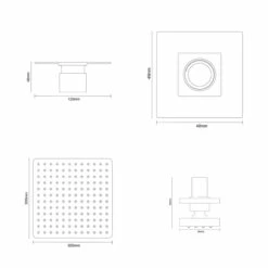 Cubix Polished Chrome Triple Thermostatic Shower Valve And 300mm Thin Square Fixed Head With Ceiling Arm And 4 Square Body Jets - 2 Outlet 13 Cubix Polished Chrome Triple Thermostatic Shower Valve And 300mm Thin Square Fixed Head With Ceiling Arm And 4 Square Body Jets - 2 Outlet -Wholesaledomestic Shop cubix polished chrome triple thermostatic shower valve and 300mm thin square fixed head with ceiling arm and square body jet line top 42608.1686321594
