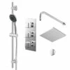 Cubix Polished Chrome Triple Thermostatic Valve Mixer Shower With Square Fixed Head And Clyde Shower Slide Rail Kit - 2 Outlet 2 Cubix Polished Chrome Triple Thermostatic Valve Mixer Shower With Square Fixed Head And Clyde Shower Slide Rail Kit - 2 Outlet -Wholesaledomestic Shop cubix polished chrome triple thermostatic valve mixer shower with square fixed head and clyde shower slide rail kit right 52104.1652445384