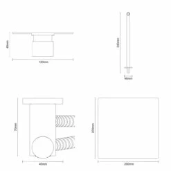 Cubix Polished Chrome Triple Thermostatic Valve Mixer Shower With Square Fixed Head And Round Handset Outlet Holder - 2 Outlet -Wholesaledomestic Shop cubix polished chrome triple thermostatic valve mixer shower with square fixed head and round handset outlet holder line top 27069.1676468091