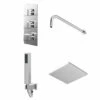 Cubix Polished Chrome Triple Thermostatic Valve Mixer Shower With Square Fixed Head And Square Handset Outlet Holder - 2 Outlet 1 Cubix Polished Chrome Triple Thermostatic Valve Mixer Shower With Square Fixed Head And Square Handset Outlet Holder - 2 Outlet -Wholesaledomestic Shop cubix polished chrome triple thermostatic valve mixer shower with square fixed head and square handset outlet holder right 42807.1652445381