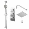 Cubix Polished Chrome Triple Thermostatic Valve Mixer Shower With Square Fixed Head And Tyne Shower Slide Rail Kit - 2 Outlet 2 Cubix Polished Chrome Triple Thermostatic Valve Mixer Shower With Square Fixed Head And Tyne Shower Slide Rail Kit - 2 Outlet -Wholesaledomestic Shop cubix polished chrome triple thermostatic valve mixer shower with square fixed head and tyne shower slide rail kit right 13390.1652445383