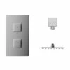 Cubix Polished Chrome Twin Thermostatic Valve Mixer Shower With Square Fixed Head And Wall Arm - 1 Outlet 2 Cubix Polished Chrome Twin Thermostatic Valve Mixer Shower With Square Fixed Head And Wall Arm - 1 Outlet -Wholesaledomestic Shop cubix polished chrome twin thermostatic valve mixer shower with square fixed head and wall arm front 54943.1660769319