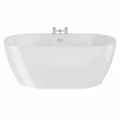 Florence White 1650mm X 750mm Double Ended Freestanding Bath 9 Florence White 1650mm X 750mm Double Ended Freestanding Bath -Wholesaledomestic Shop florence white 1650mm x 750mm double ended freestanding bath front 78951.1652444027