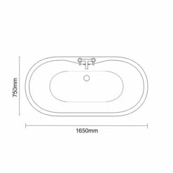 Florence White 1650mm X 750mm Double Ended Freestanding Bath 13 Florence White 1650mm X 750mm Double Ended Freestanding Bath -Wholesaledomestic Shop florence white 1650mm x 750mm double ended freestanding bath line top 05245.1652444027