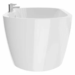 Florence White 1650mm X 750mm Double Ended Freestanding Bath 11 Florence White 1650mm X 750mm Double Ended Freestanding Bath -Wholesaledomestic Shop florence white 1650mm x 750mm double ended freestanding bath side 09842.1652444027