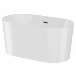 Genoa Gloss White 1500mm X 750mm Double Ended Freestanding Bath With Waste