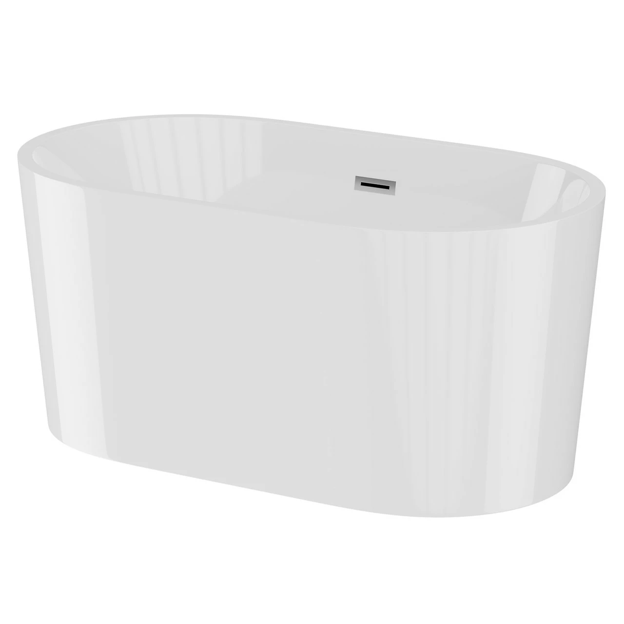 Genoa Gloss White 1500mm X 750mm Double Ended Freestanding Bath With Waste 3 Genoa Gloss White 1500mm X 750mm Double Ended Freestanding Bath With Waste