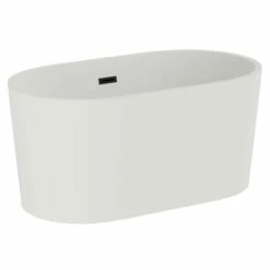 Genoa Matt White 1500mm X 750mm Double Ended Freestanding Bath With Black Waste 10 Genoa Matt White 1500mm X 750mm Double Ended Freestanding Bath With Black Waste -Wholesaledomestic Shop genoa matt white 1500mm x 750mm double ended freestanding bath with black waste left 26780.1652444960