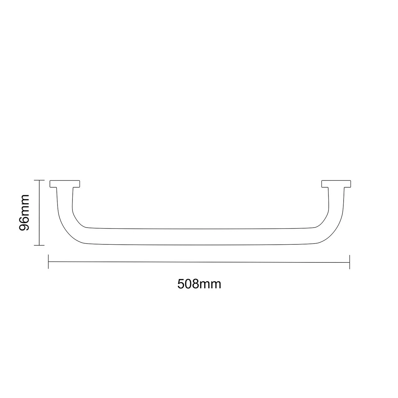 Grabex Polished Stainless Steel 20" Grab Rail 8 Grabex Polished Stainless Steel 20" Grab Rail - Image 6