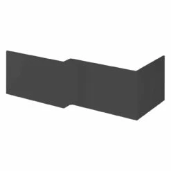 Hudson Reed Gloss Grey 1700mm Square Shower Bath Front Panel - OFF973