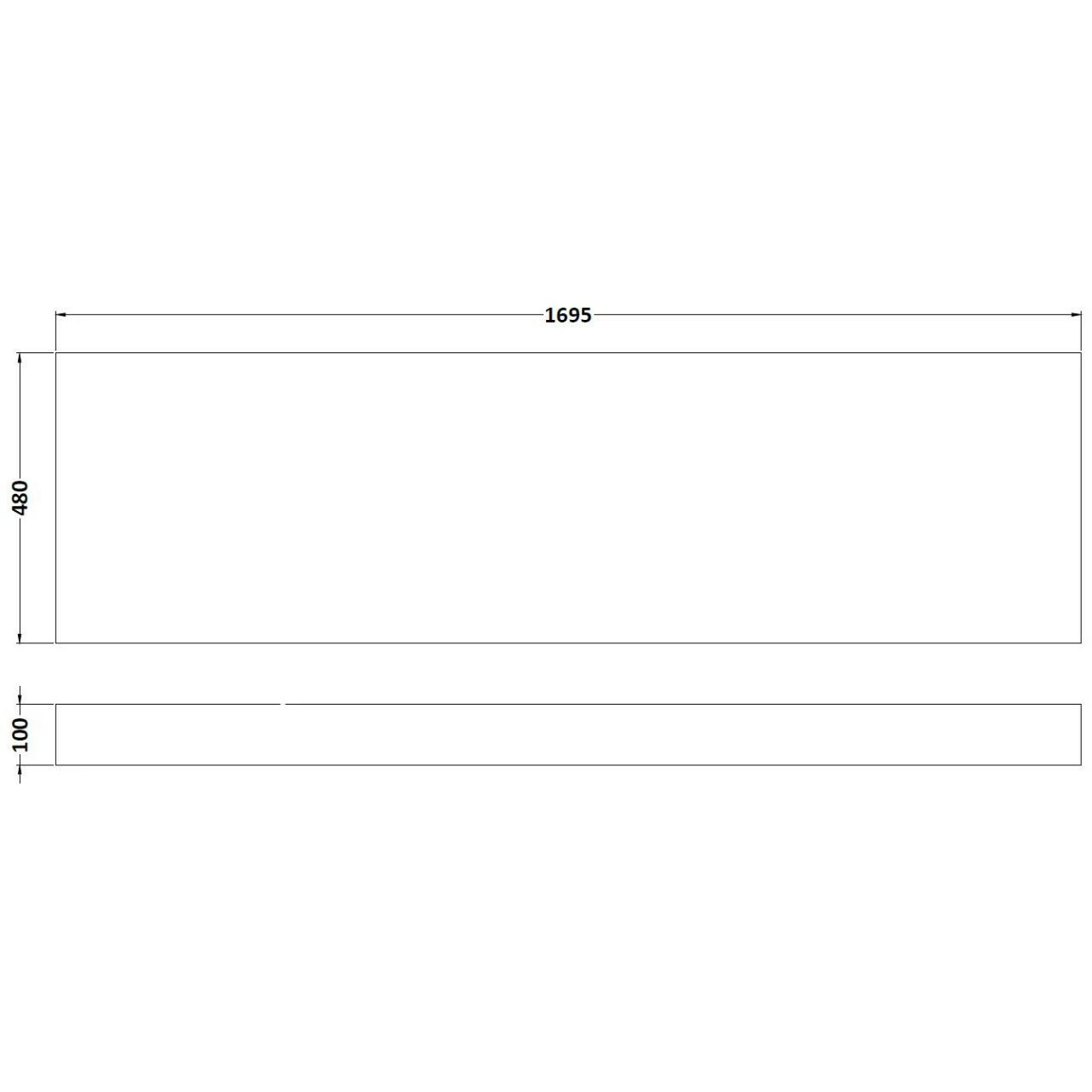 Hudson Reed Gloss Grey Mist 1700mm Front Bath Panel With Plinth - OFG477 6 Hudson Reed Gloss Grey Mist 1700mm Front Bath Panel With Plinth - OFG477 - Image 4