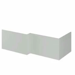 Hudson Reed Gloss Grey Mist 700mm Square Shower Bath End Panel - OFG479