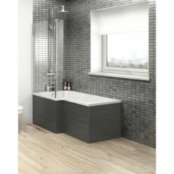 Hudson Reed Hacienda Black Square Shower Bath Side Panel 1700mm - OFF673 -Wholesaledomestic Shop hudson reed hacienda black square shower bath side panel 1700mm three 62724.1652443630