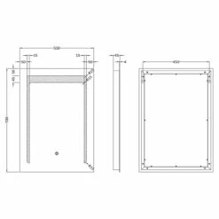 Hudson Reed Silver 700mm X 500mm Touch Sensor LED Mirror With Demister - LQ501 6 Hudson Reed Silver 700mm X 500mm Touch Sensor LED Mirror With Demister - LQ501 -Wholesaledomestic Shop hudson reed silver 700mm x 500mm touch sensor led mirror with demister lq501 two 75074.1664526347