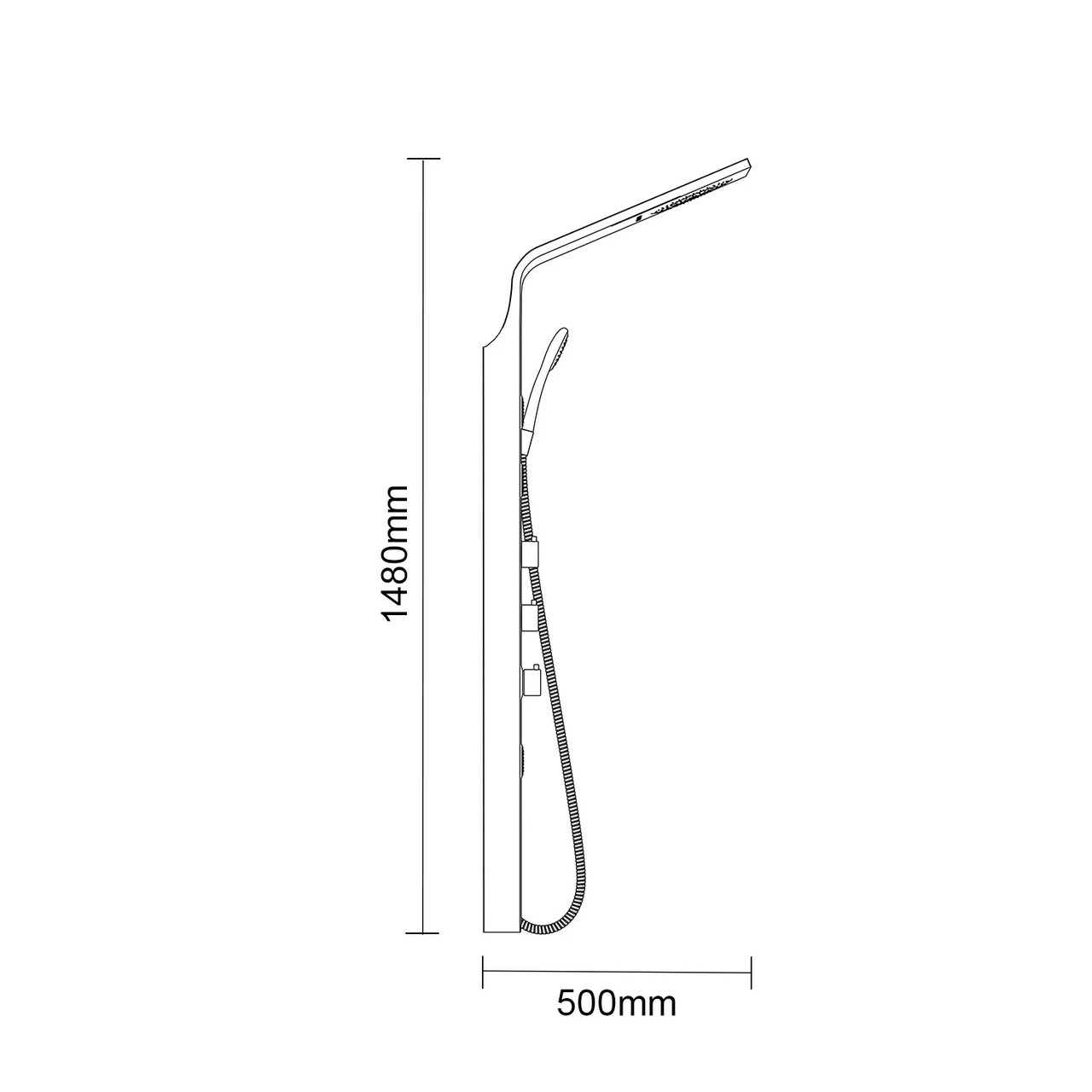 Hydra Polished Stainless Steel Thermostatic Shower Panel 7 Hydra Polished Stainless Steel Thermostatic Shower Panel - Image 5