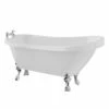 Kensington 1550mm X 720mm Single Ended Freestanding Slipper Bath With Chrome Tiger Feet 2 Kensington 1550mm X 720mm Single Ended Freestanding Slipper Bath With Chrome Tiger Feet -Wholesaledomestic Shop kensington 1550mm x 720mm single ended freestanding slipper bath with chrome tiger feet right 60274.1652445052