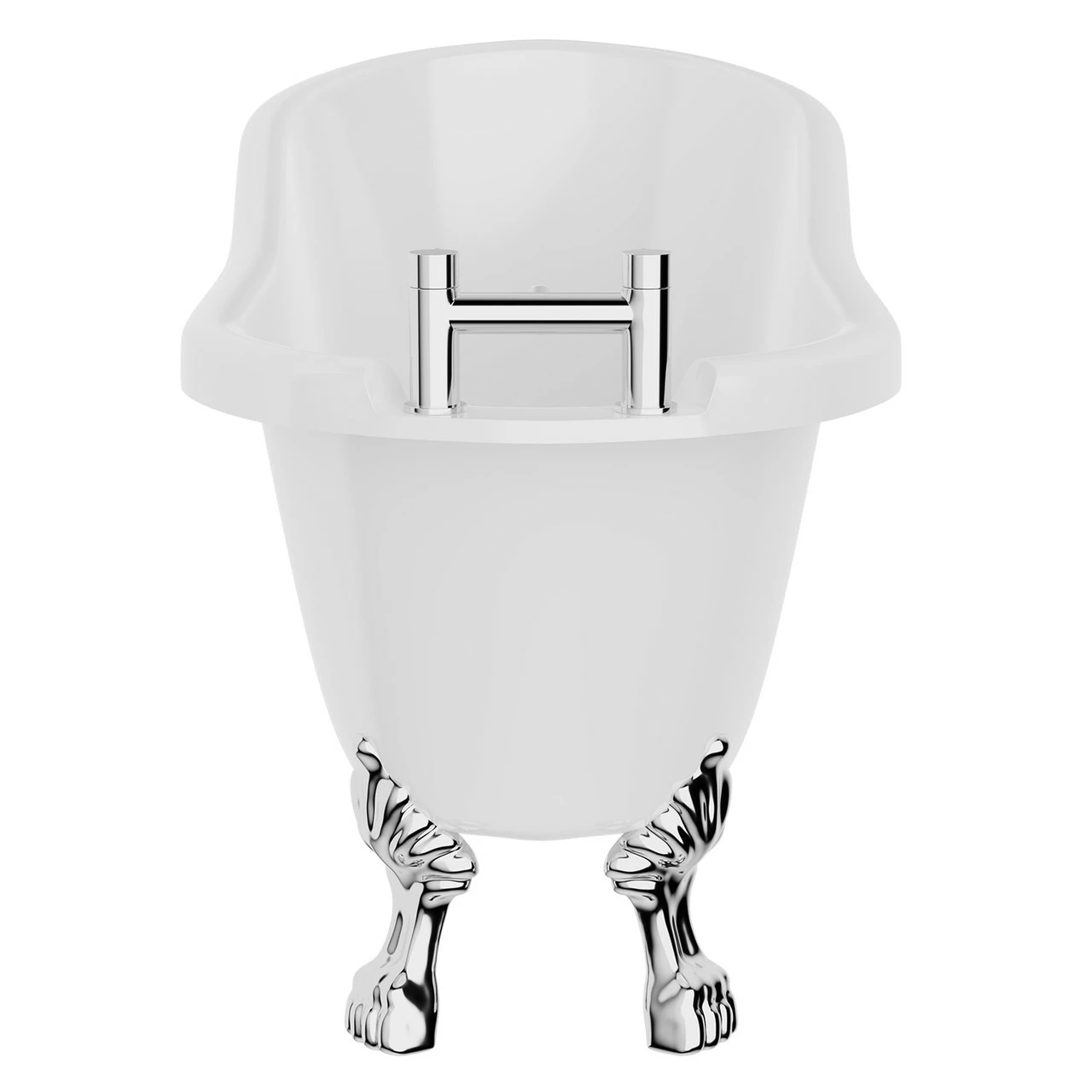 Kensington 1550mm X 720mm Single Ended Freestanding Slipper Bath With Chrome Tiger Feet 6 Kensington 1550mm X 720mm Single Ended Freestanding Slipper Bath With Chrome Tiger Feet - Image 4