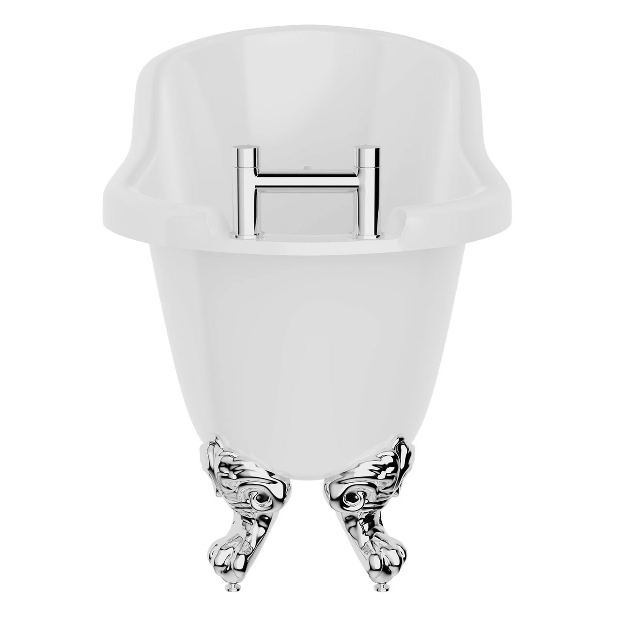 Kensington 1550mm X 720mm Single Ended Freestanding Slipper Roll Top Bath With Chrome Claw Feet 6 Kensington 1550mm X 720mm Single Ended Freestanding Slipper Roll Top Bath With Chrome Claw Feet - Image 4