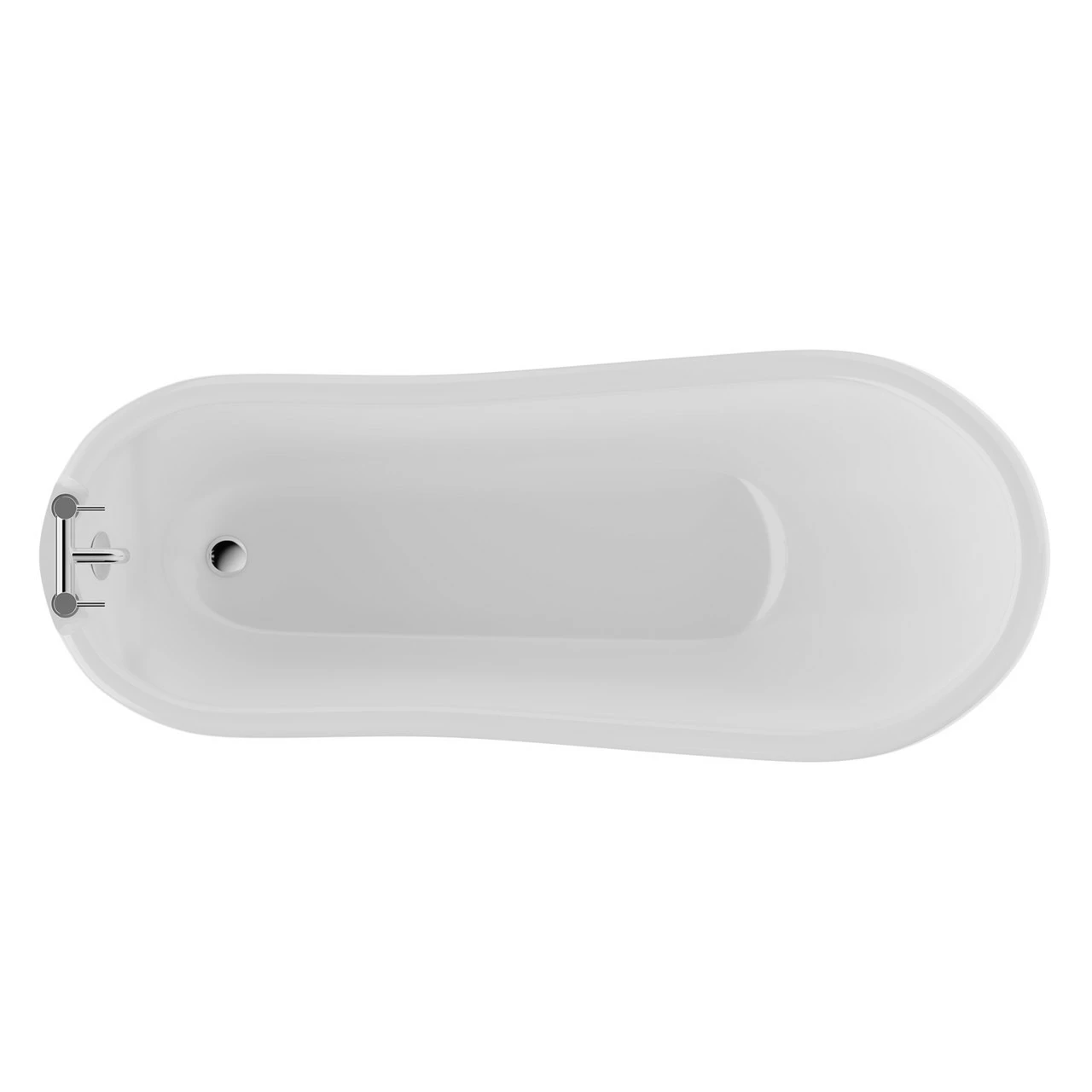 Kensington 1550mm X 720mm Single Ended Freestanding Slipper Roll Top Bath With Chrome Claw Feet 7 Kensington 1550mm X 720mm Single Ended Freestanding Slipper Roll Top Bath With Chrome Claw Feet - Image 5